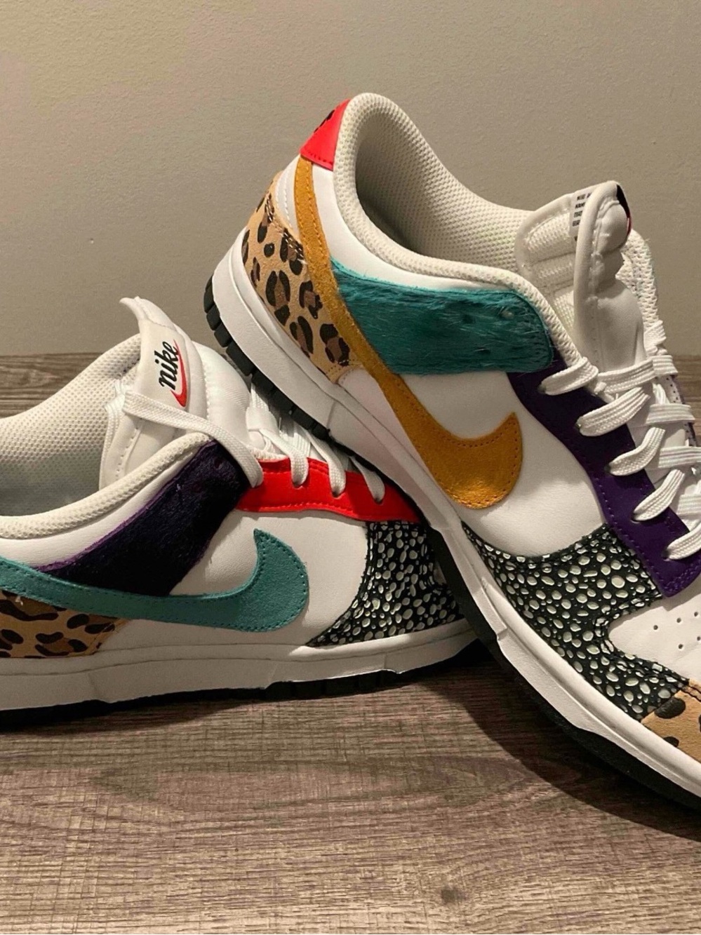 Nike Women’s Multicolor Leopard Accent Low-Top Sneakers